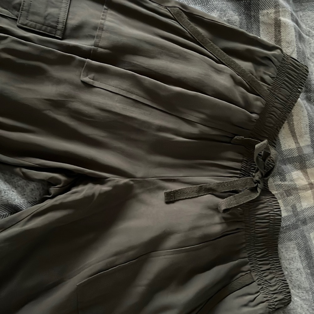 Green joggers.